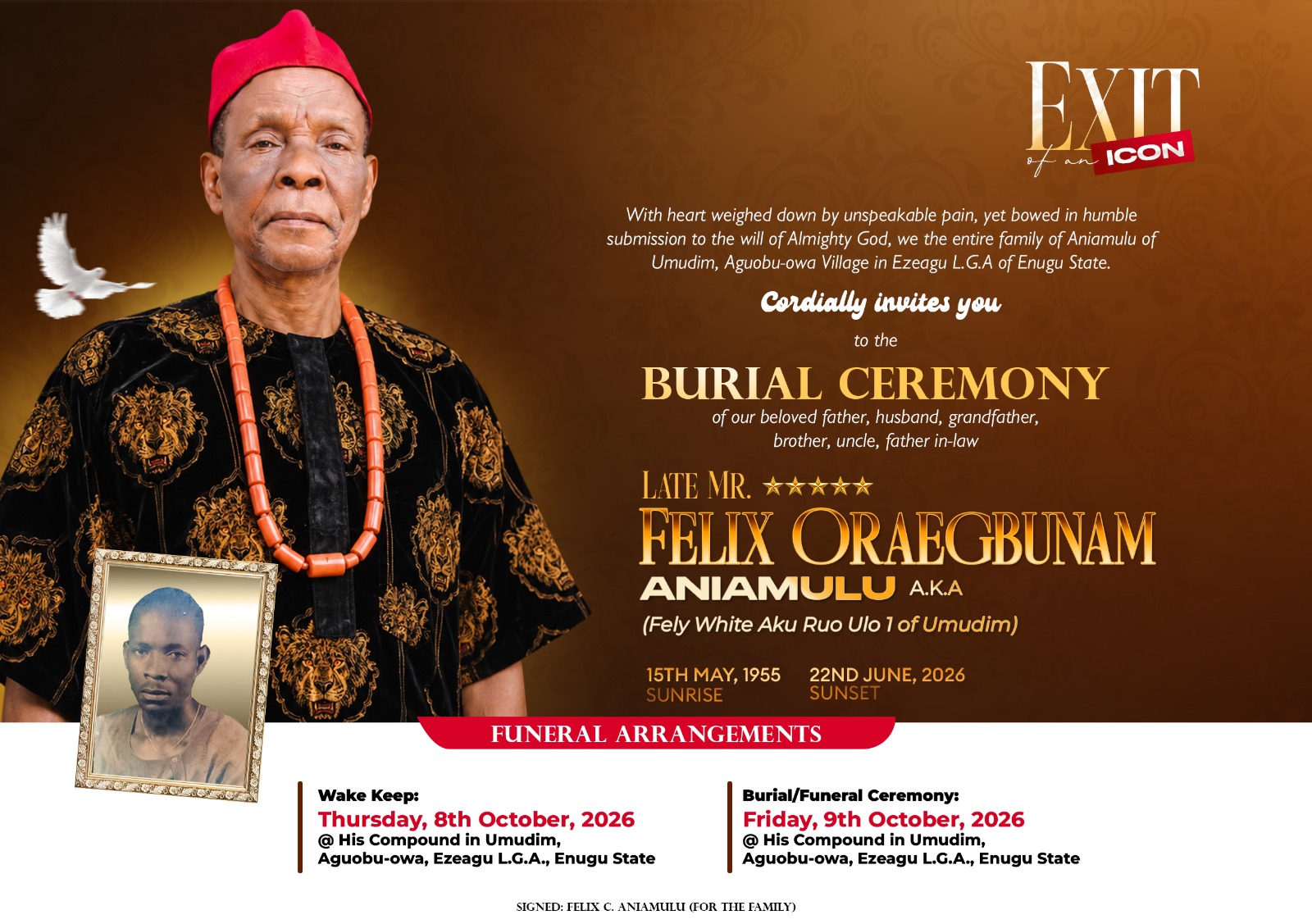 Official Burial Ceremony Poster